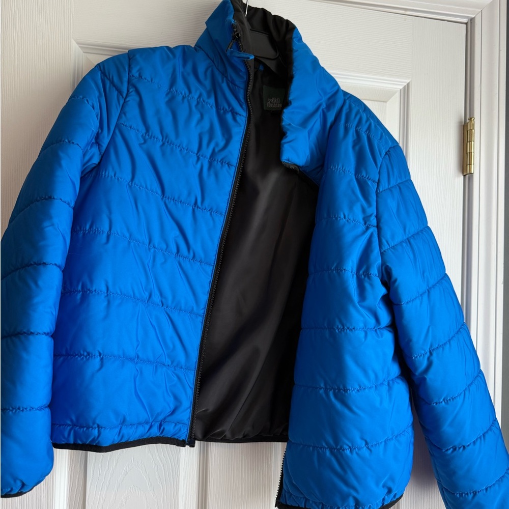 wild fable Blue Puffer Jacket with Black Lining